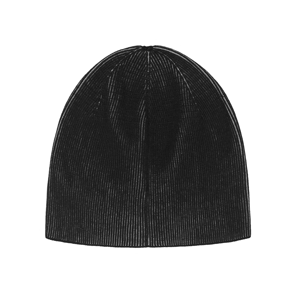 2 TONE RIBBED KNIT BEANIE [BLACK]