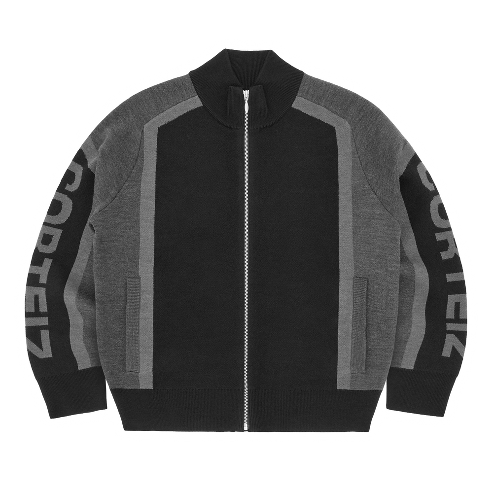 PRECISION KNIT ZIP UP [BLACK]