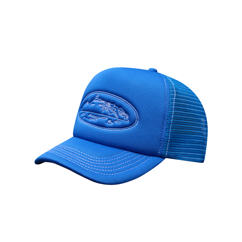 ISLAND OUTLINE TRUCKER HAT [BLUE]