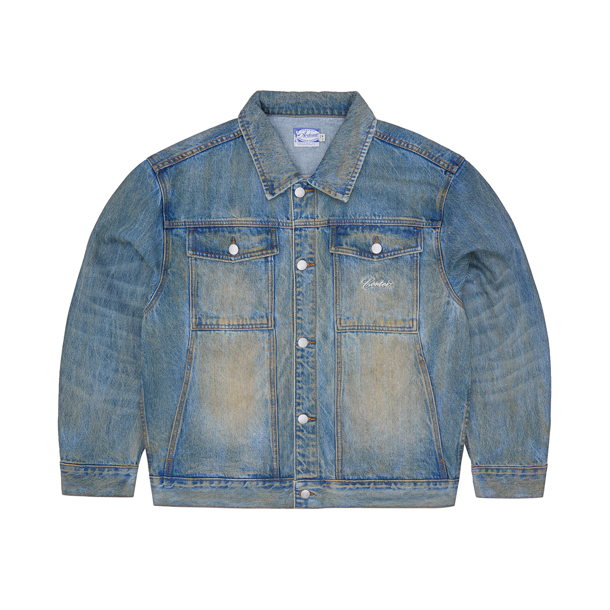ARDWEAR PANEL DENIM JACKET [WASHED INDIGO]