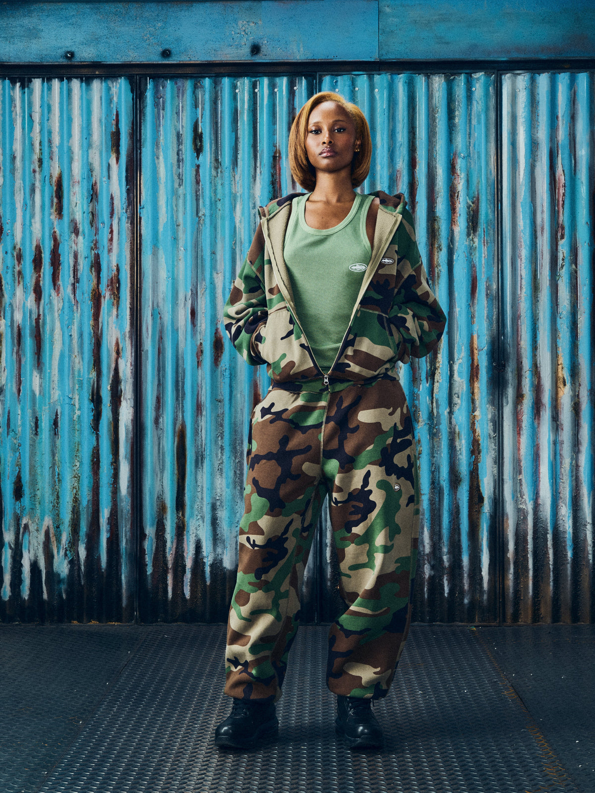 MINI ISLAND HOODIE TRACKSUIT [WOODLAND CAMO]