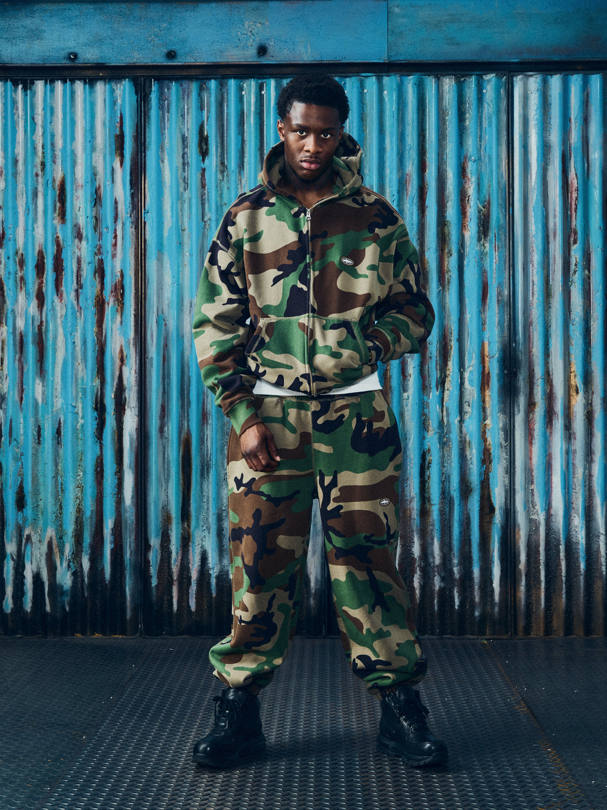 MINI ISLAND HOODIE TRACKSUIT [WOODLAND CAMO]
