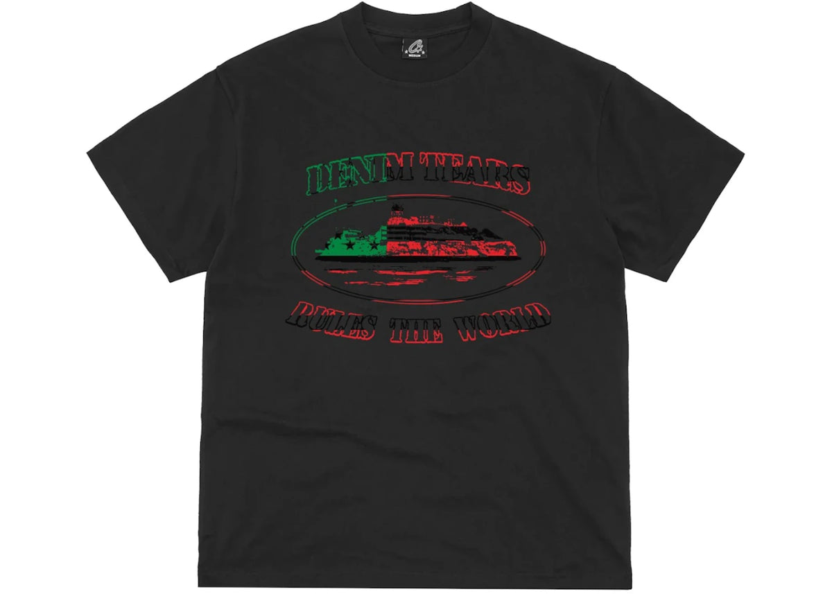 CORTEIZ X DENIM TEARS CORTEARS OG ALCATRAZ TEE [BLACK]
