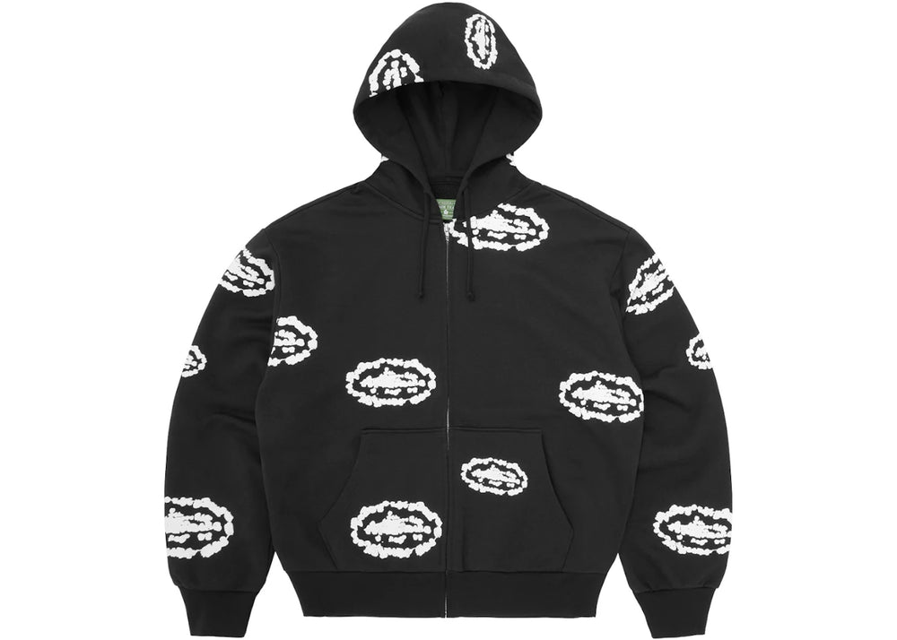 CORTEIZ X DENIM TEARS ISLAND WREATH ZIP HOODIE [BLACK]