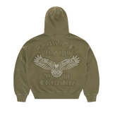 DIPLOMATIC ZIP HOODIE [OLIVE]