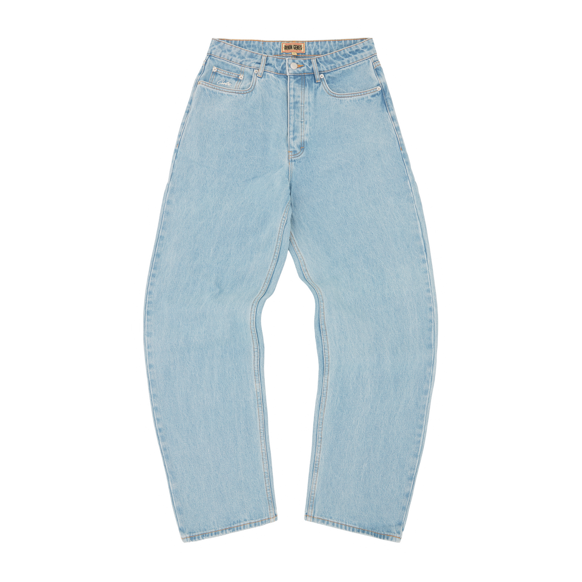DUAL STRIPE BAGGY JEANS [STONEWASH]