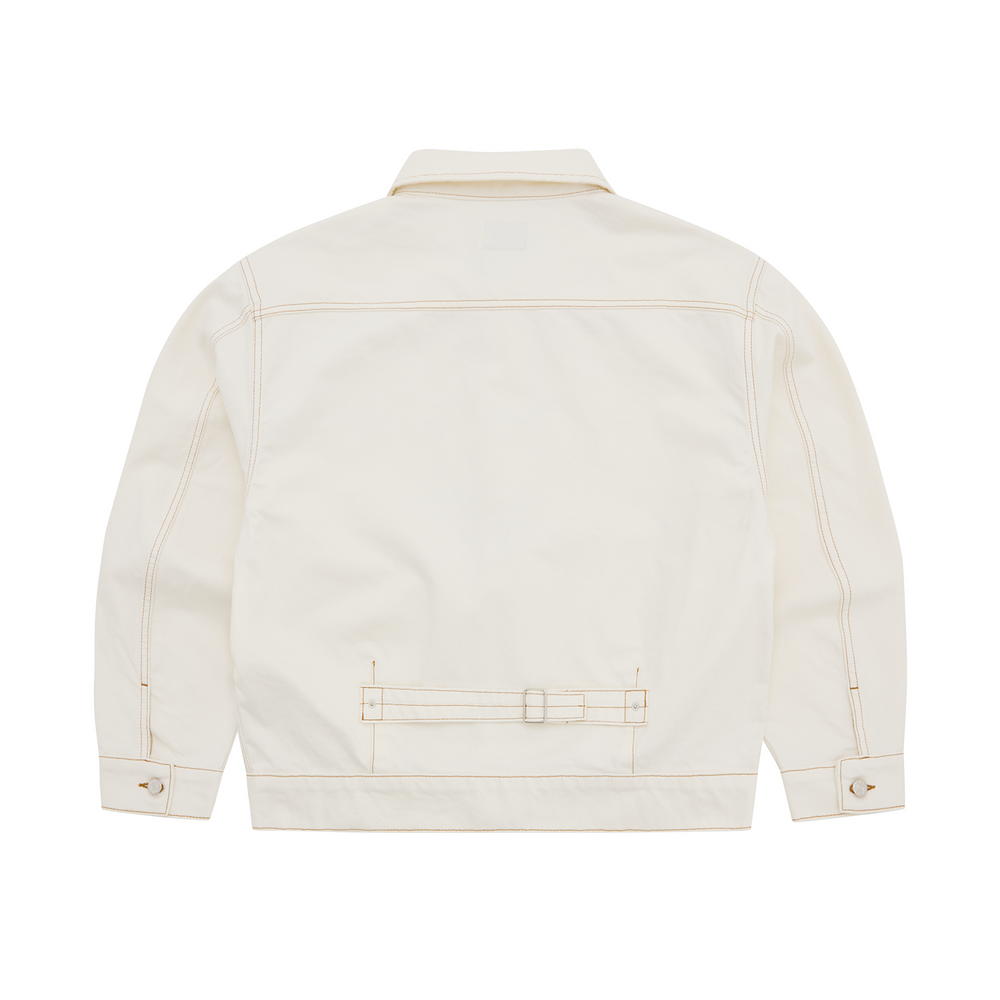 DUAL STRIPE DENIM JACKET [OFF WHITE]