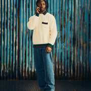 GIANNI KNIT POLO SWEATER [CREAM]