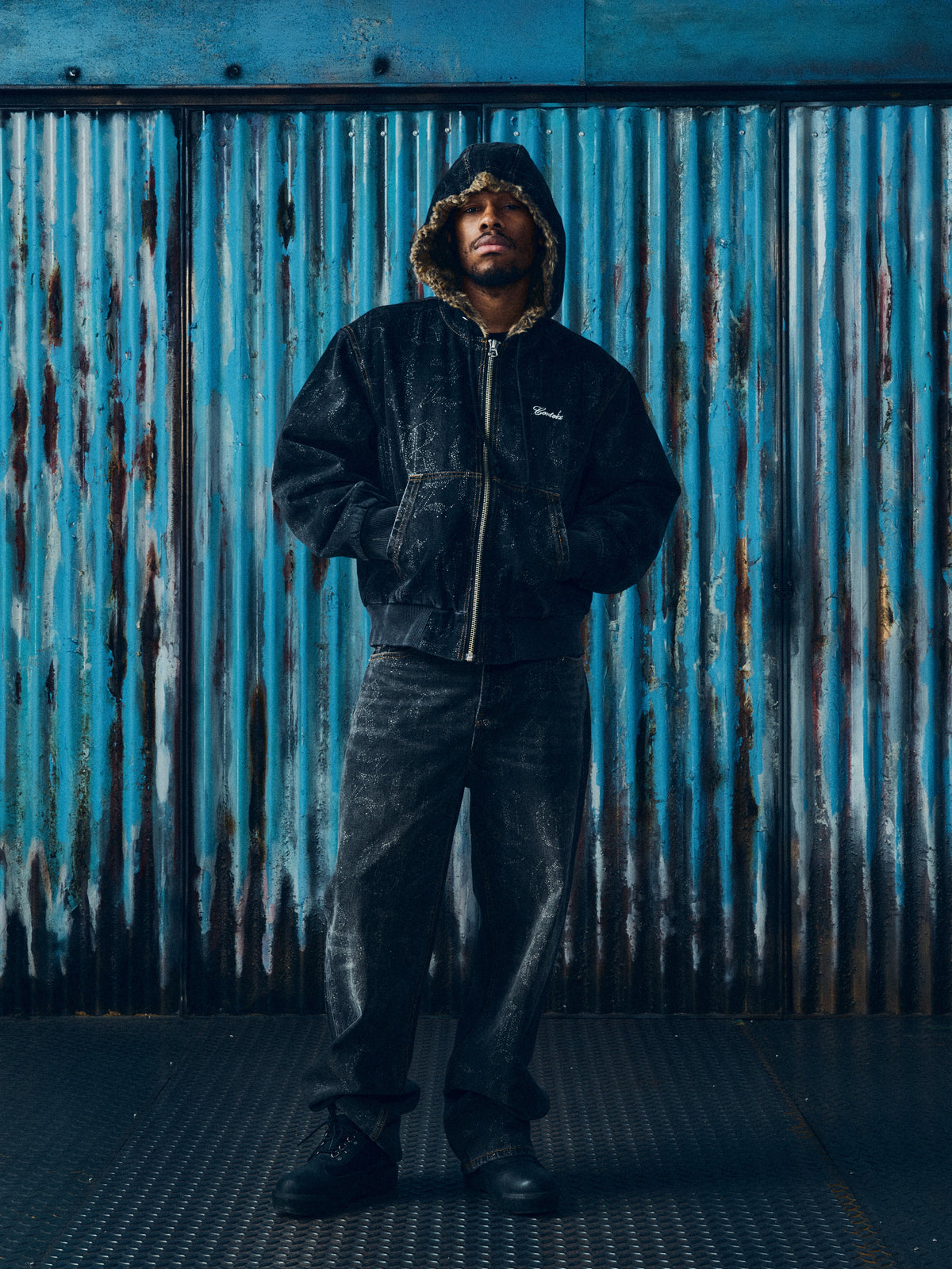 OLD ENGLISH DENIM WORK JACKET [BLACK WASH]