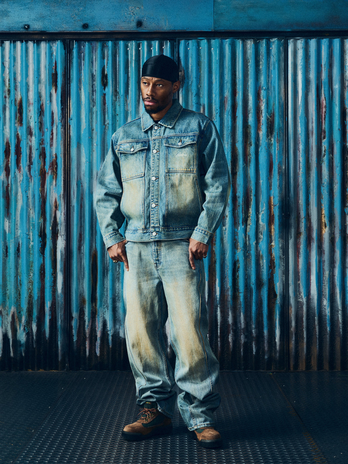 ARDWEAR PANEL DENIM JACKET [WASHED INDIGO]