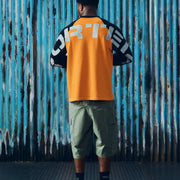 STENCIL RAGLAN LS [ORANGE/BLACK]