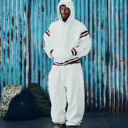 HMP STRIPE RIB SWEATPANT [LIGHT HEATHER]
