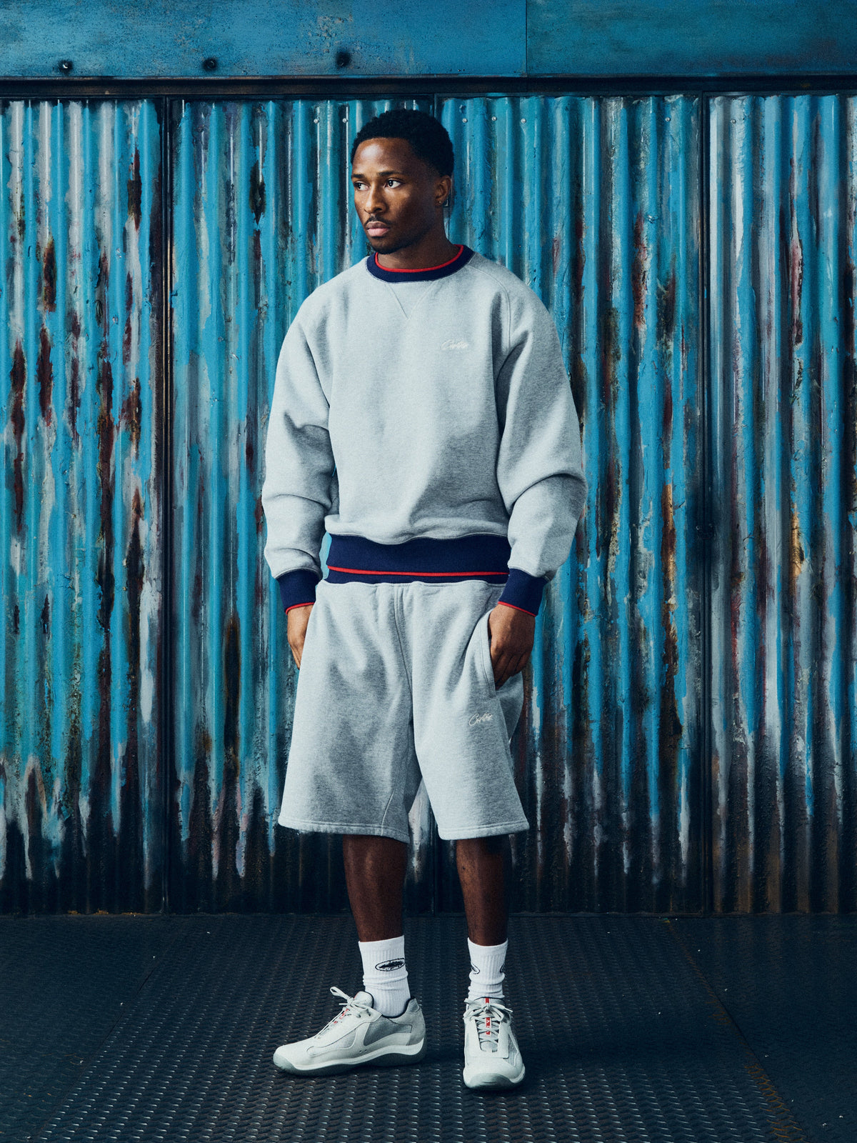 HMP DOUBLE UP CREWNECK [HEATHER GREY]