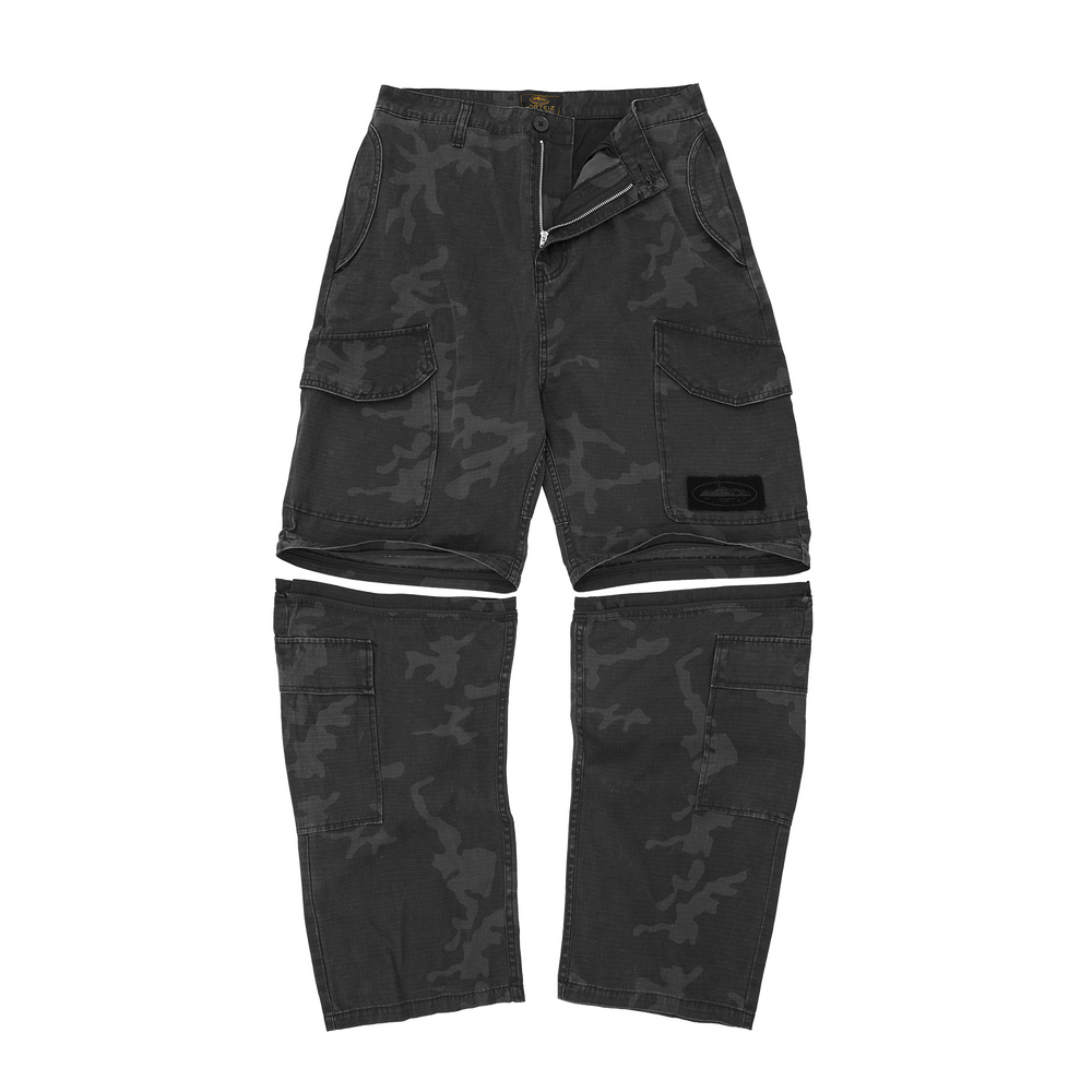 GUERILLAZ CONVERTIBLE PANT [BLACK CAMO]