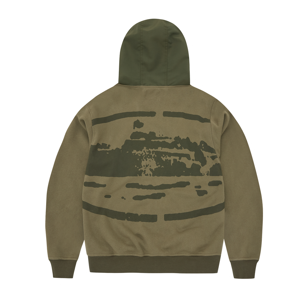GUERILLAZ RIPSTOP ZIP HOODIE [OLIVE]