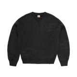 HMP STENCIL CREWNECK [BLACK OVERDYE]