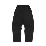 HMP STENCIL OPEN HEM SWEATPANT [BLACK OVERDYE]