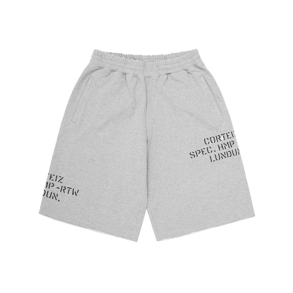 HMP STENCIL SWEATSHORT [HEATHER GREY]