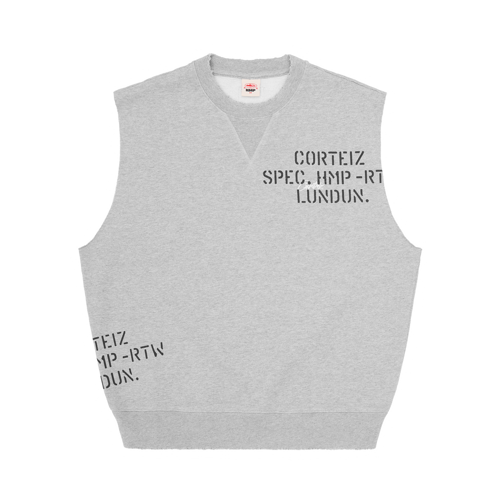 HMP STENCIL VEST [HEATHER GREY]