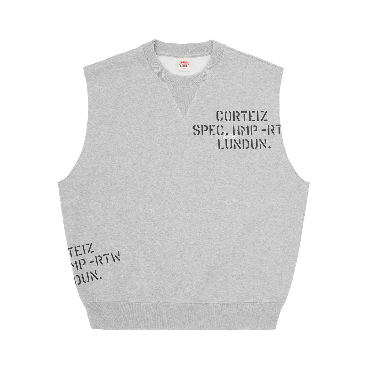 HMP STENCIL VEST [HEATHER GREY]