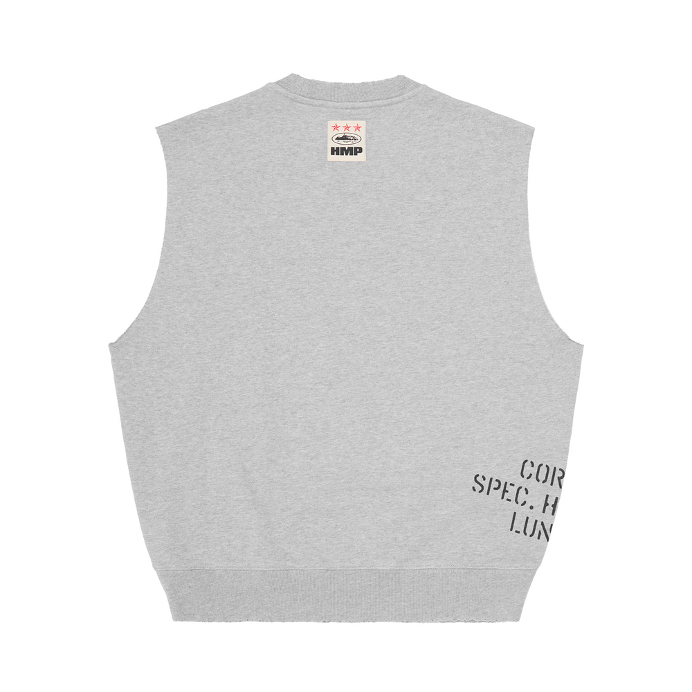 HMP STENCIL VEST [HEATHER GREY]