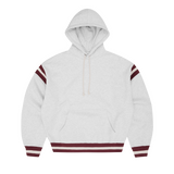 HMP STRIPE RIB HOODIE [LIGHT HEATHER]