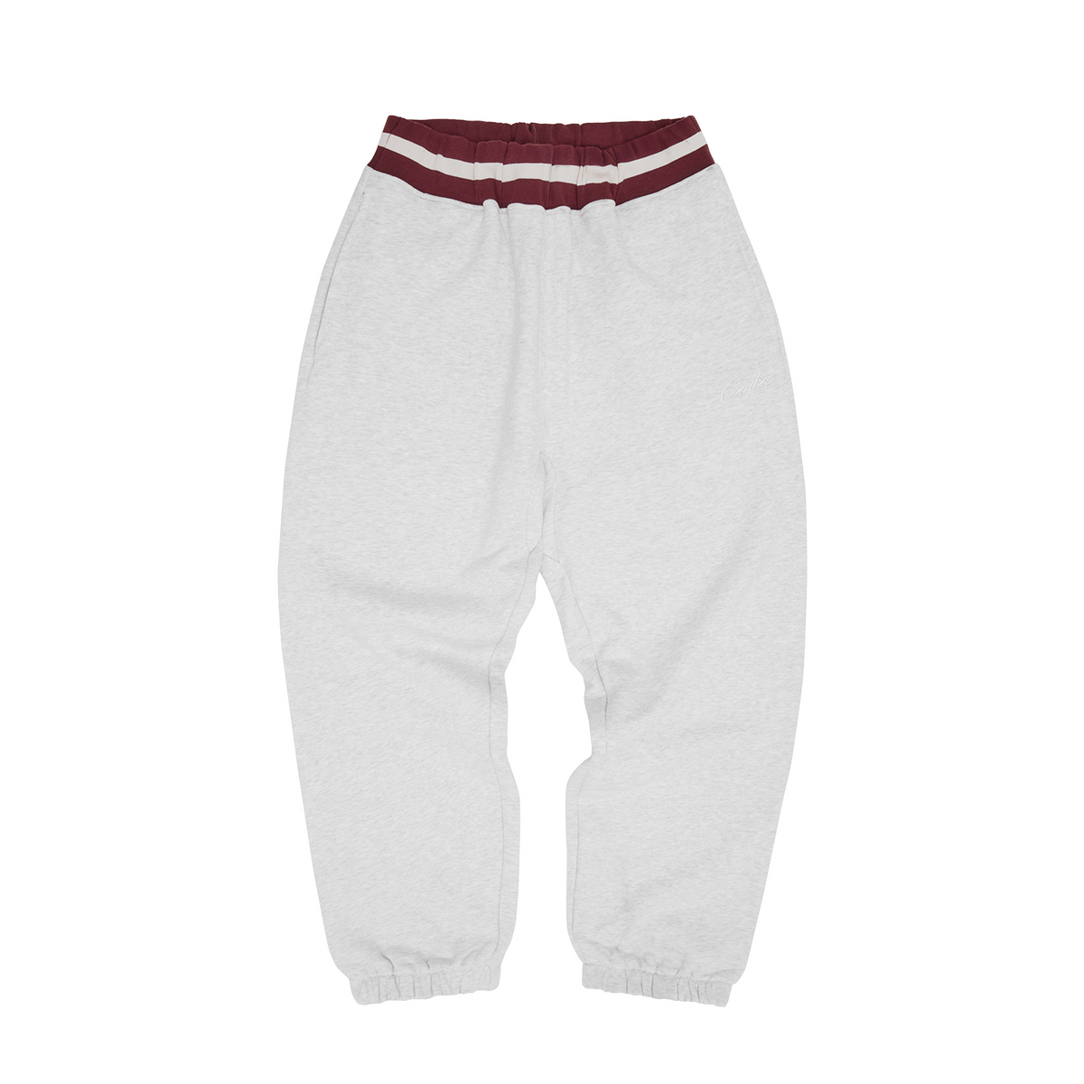 HMP STRIPE RIB SWEATPANT [LIGHT HEATHER]
