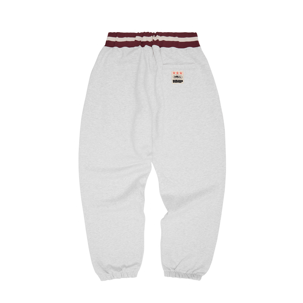HMP STRIPE RIB SWEATPANT [LIGHT HEATHER]