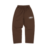 ISLAND PUFF PRINT OPEN HEM SWEATPANT [BROWN]