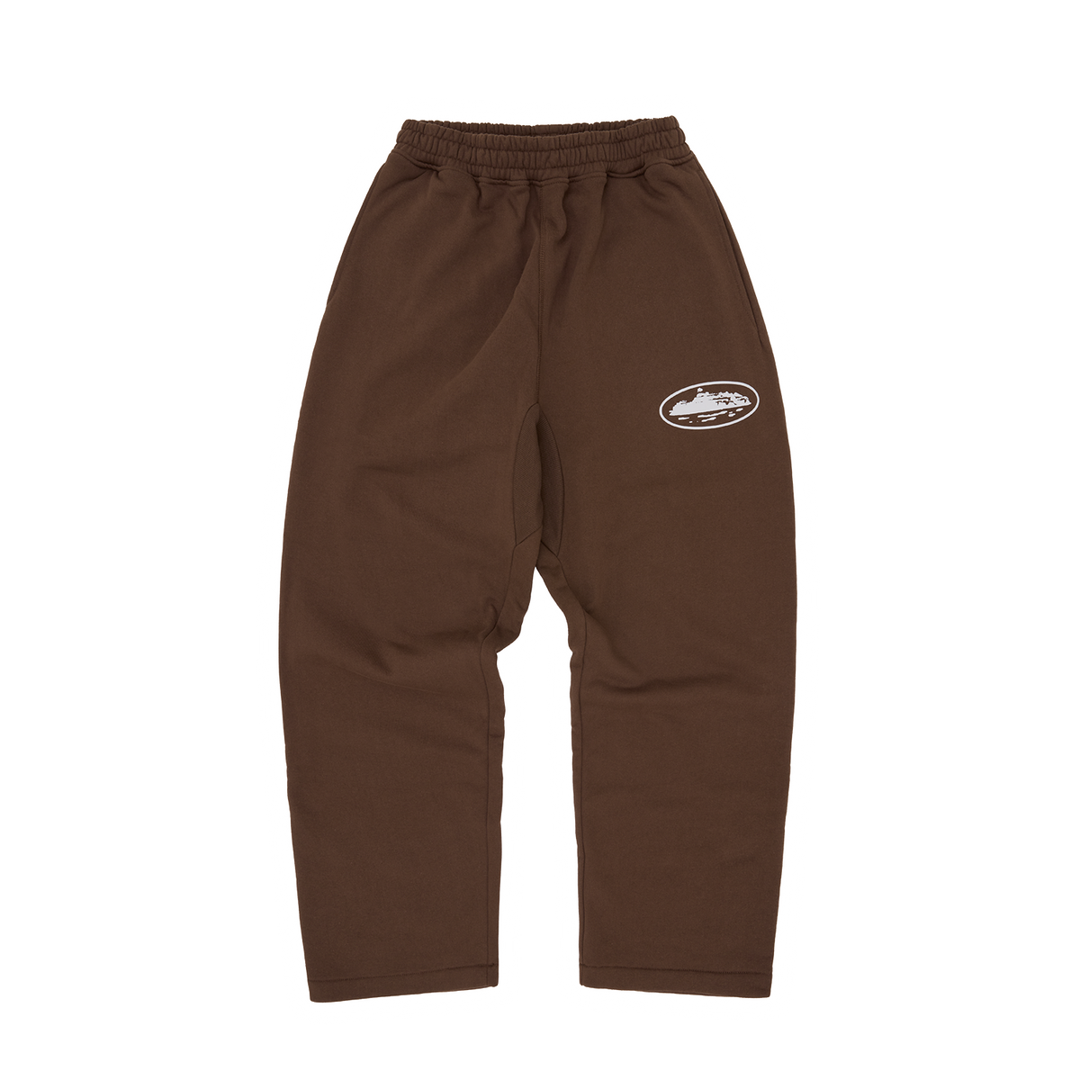 ISLAND PUFF PRINT OPEN HEM SWEATPANT [BROWN]