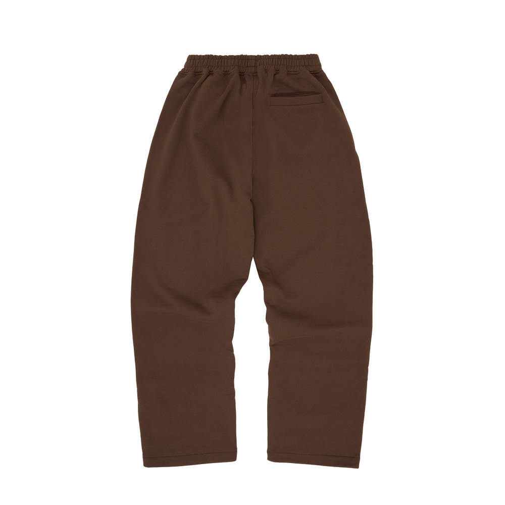 ISLAND PUFF PRINT OPEN HEM SWEATPANT [BROWN]
