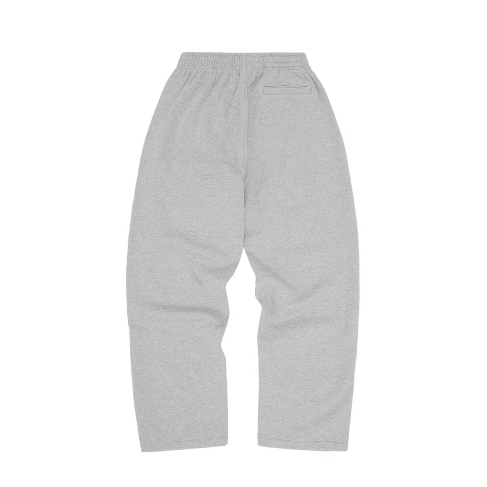 ISLAND PUFF PRINT OPEN HEM SWEATPANT [HEATHER GREY]