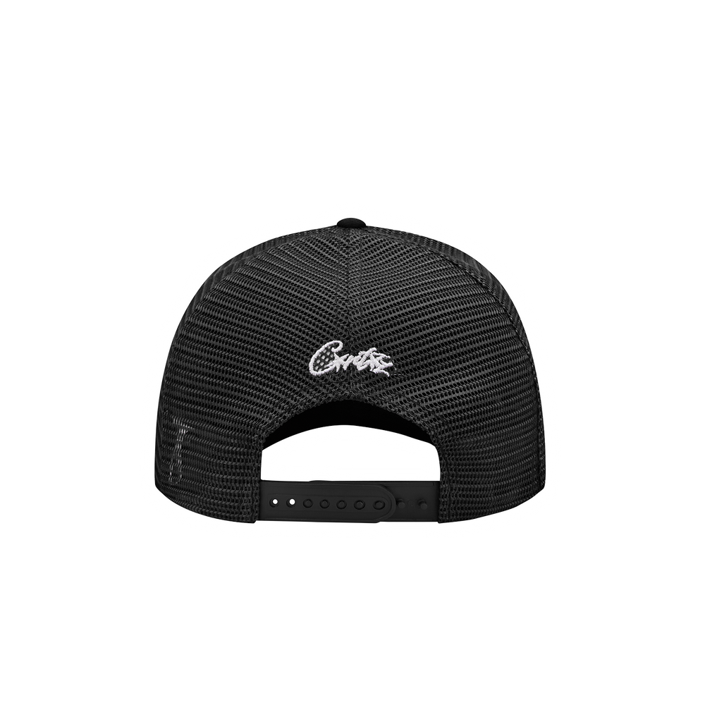 ISLAND PUFF PRINT TRUCKER HAT [BLACK]