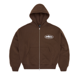 ISLAND PUFF PRINT ZIP HOODIE [BROWN]