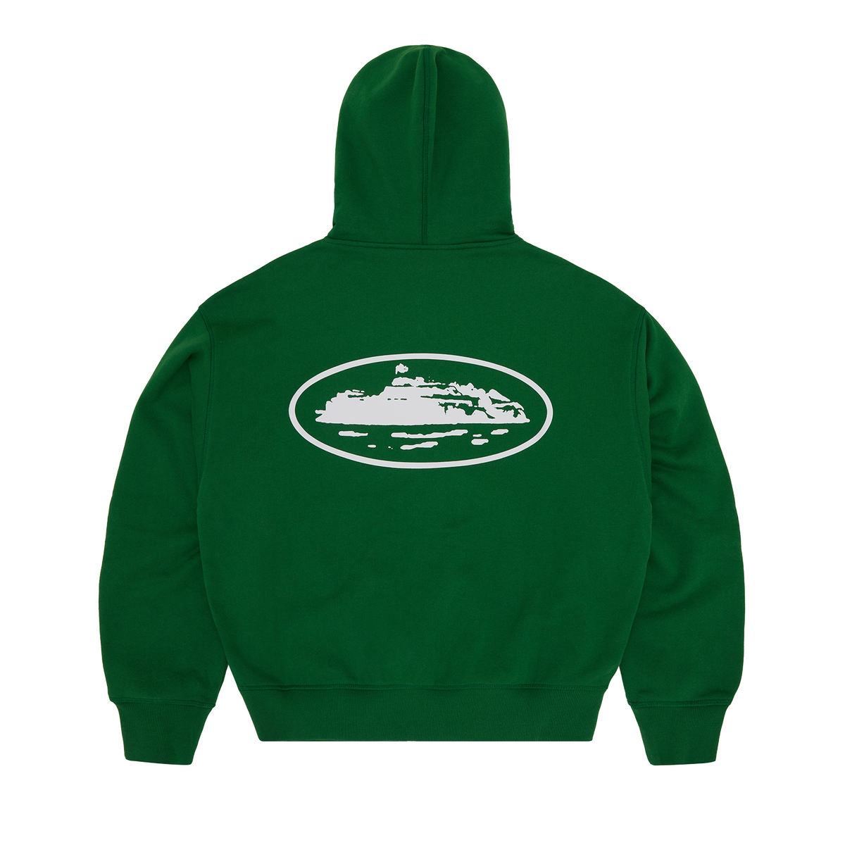 ISLAND PUFF PRINT ZIP HOODIE [GREEN]