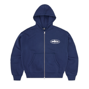 ISLAND PUFF PRINT ZIP HOODIE [NAVY]