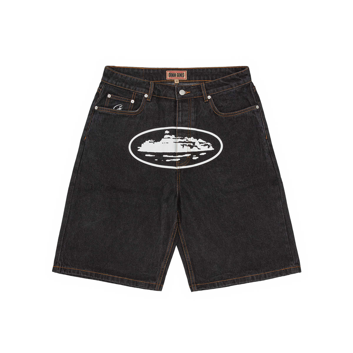 ISLAND DENIM SHORT [WASHED BLACK]