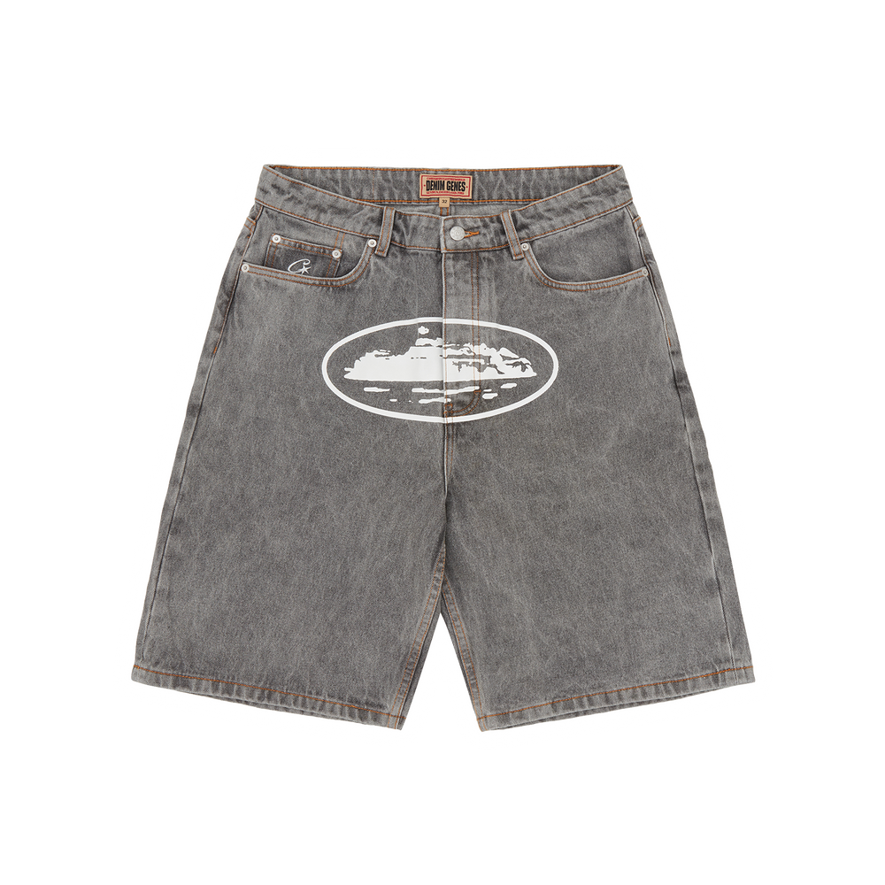 ISLAND DENIM SHORT [LIGHT GREY]