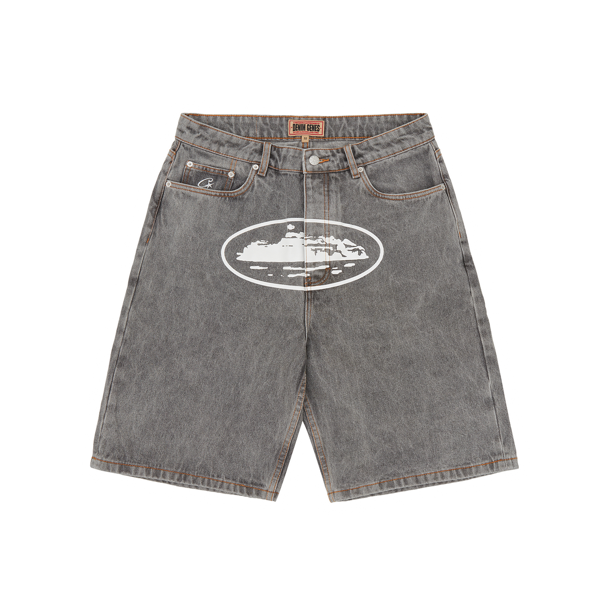 ISLAND DENIM SHORT [LIGHT GREY]