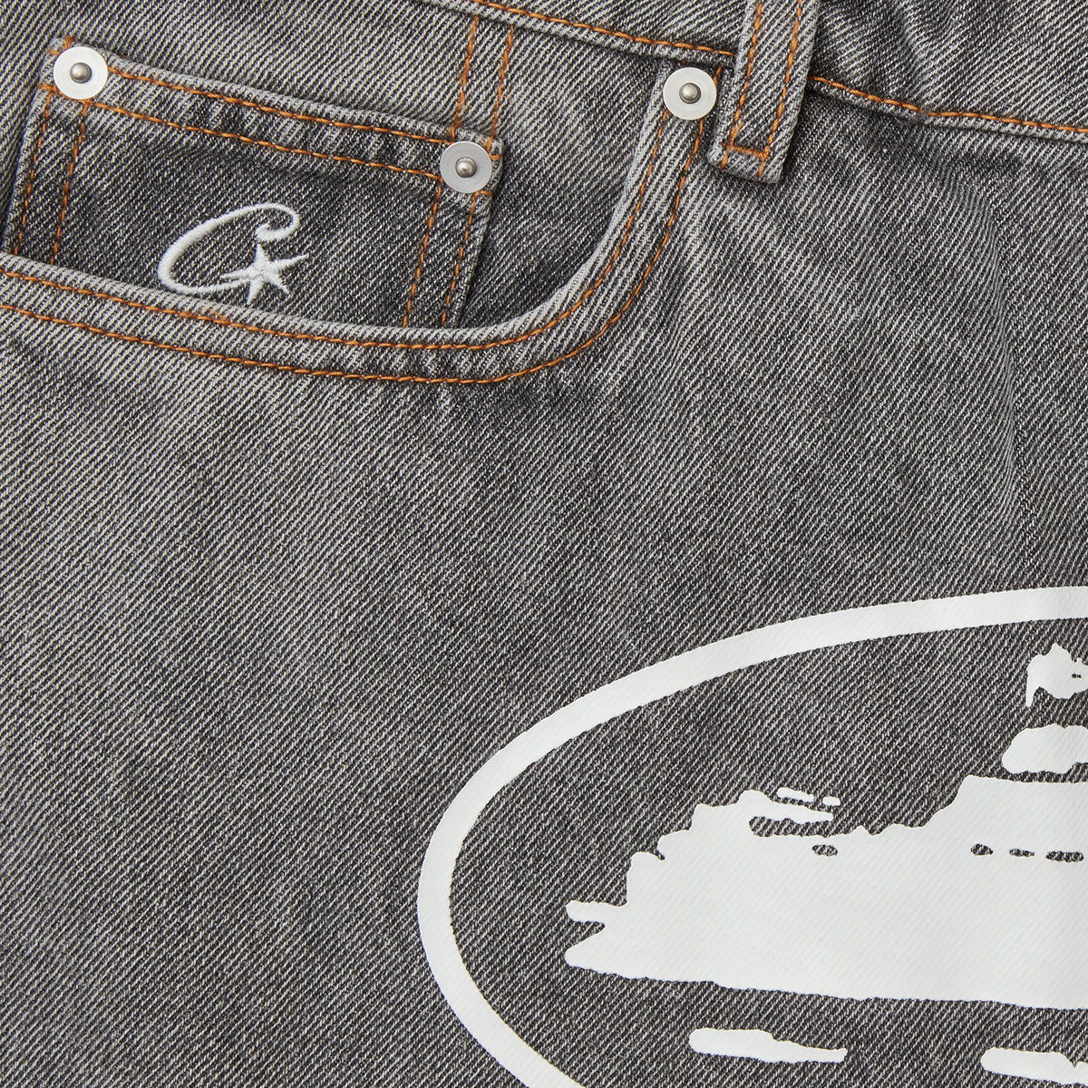 ISLAND DENIM SHORT [LIGHT GREY]