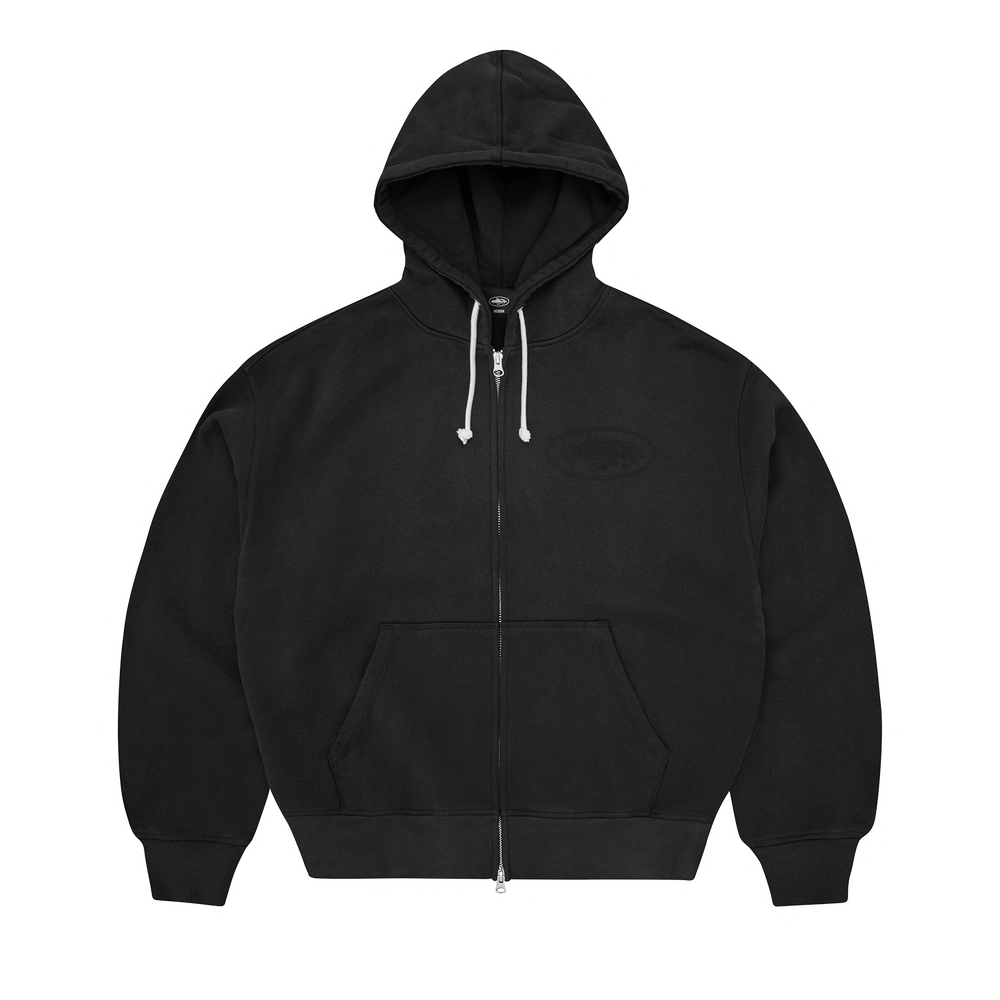 ISLAND KNOCKOUT ZIP HOODIE [BLACK]