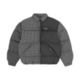 COLLAR BOLO DOWN JACKET [BLACK PLAID]