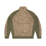 MESH PANEL TRICOT TRACK JACKET [TAN / OLIVE]
