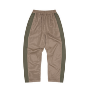 MESH PANEL TRICOT TRACK PANT [TAN / OLIVE]
