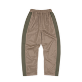 MESH PANEL TRICOT TRACK PANT [TAN / OLIVE]