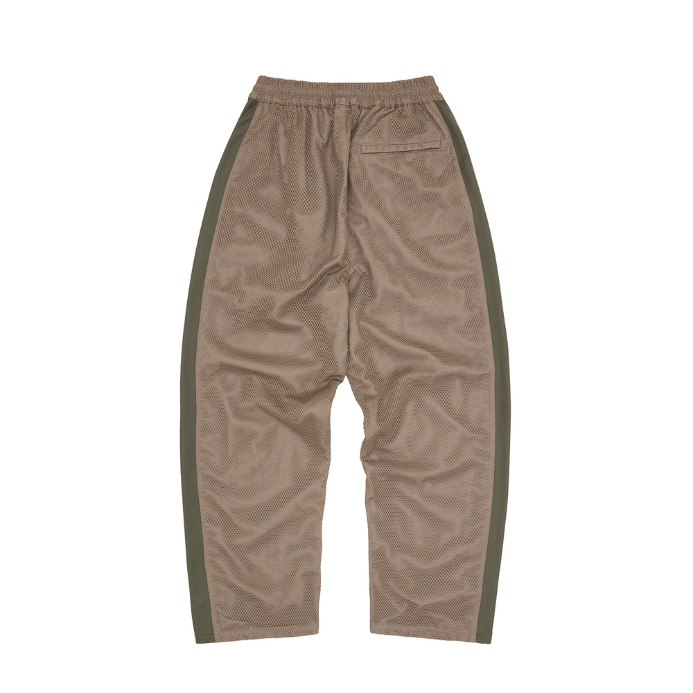 MESH PANEL TRICOT TRACK PANT [TAN / OLIVE]
