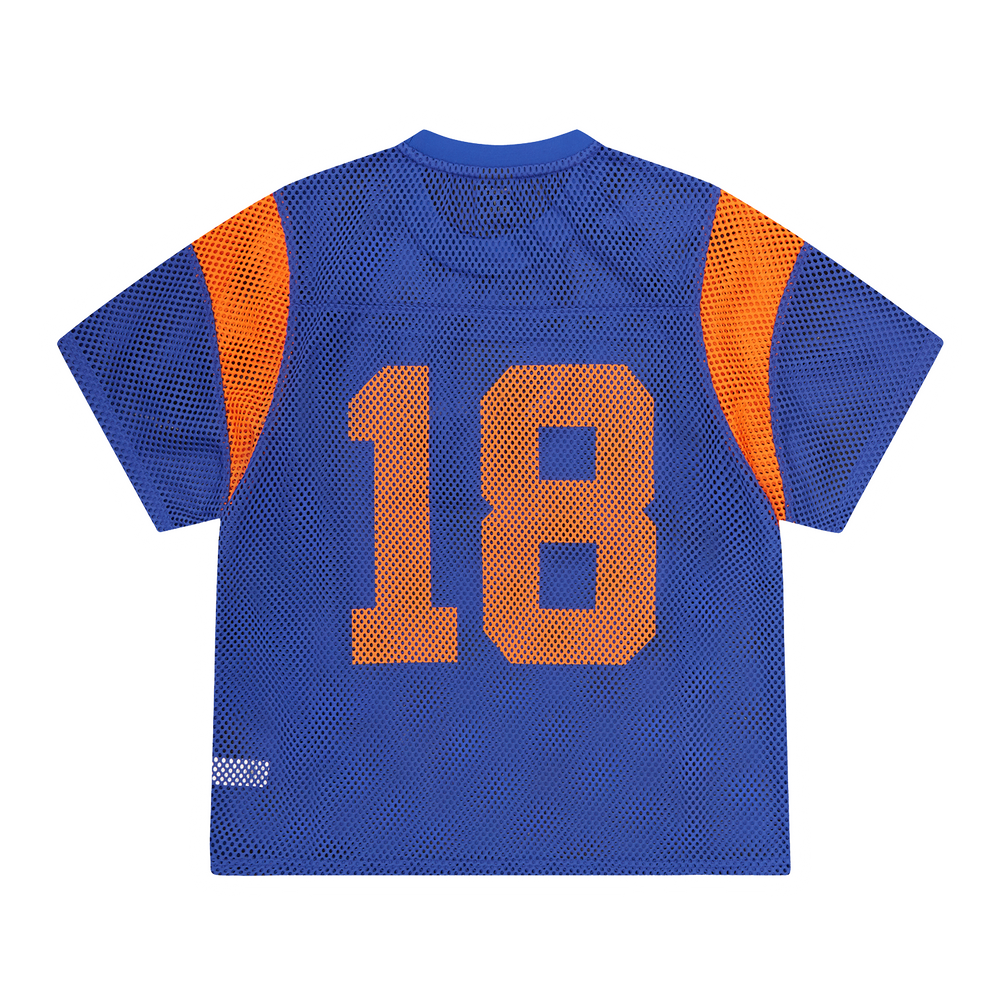 OPEN MESH PANEL JERSEY [BLUE/ORANGE]