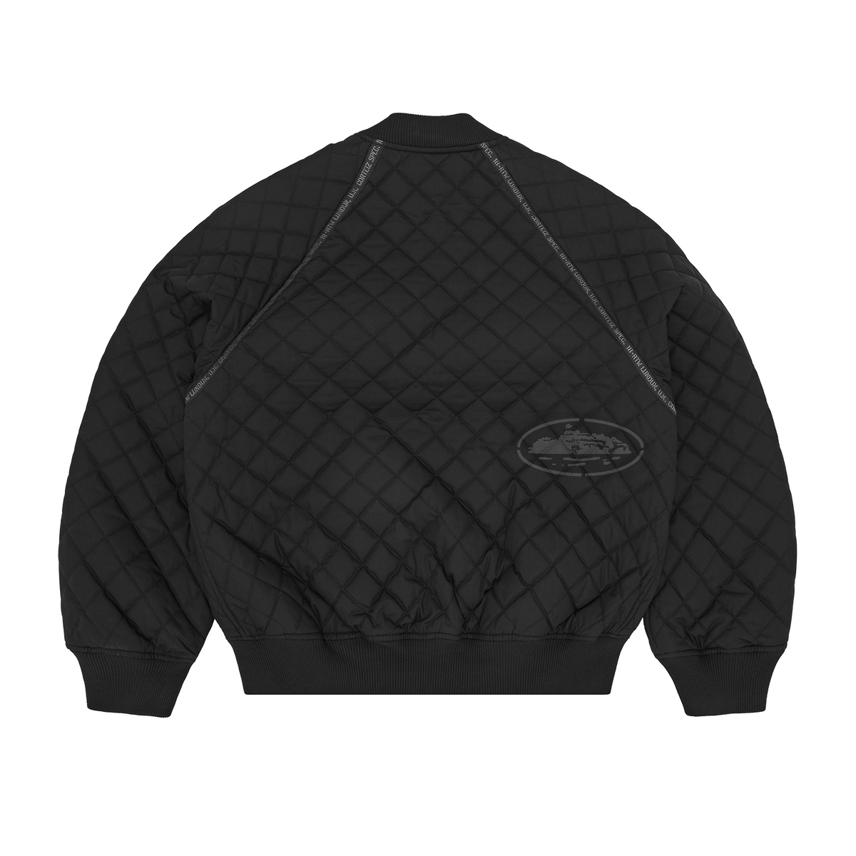 QUILTED EXCHANGE BOMBER [BLACK]