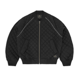 QUILTED EXCHANGE BOMBER [BLACK]