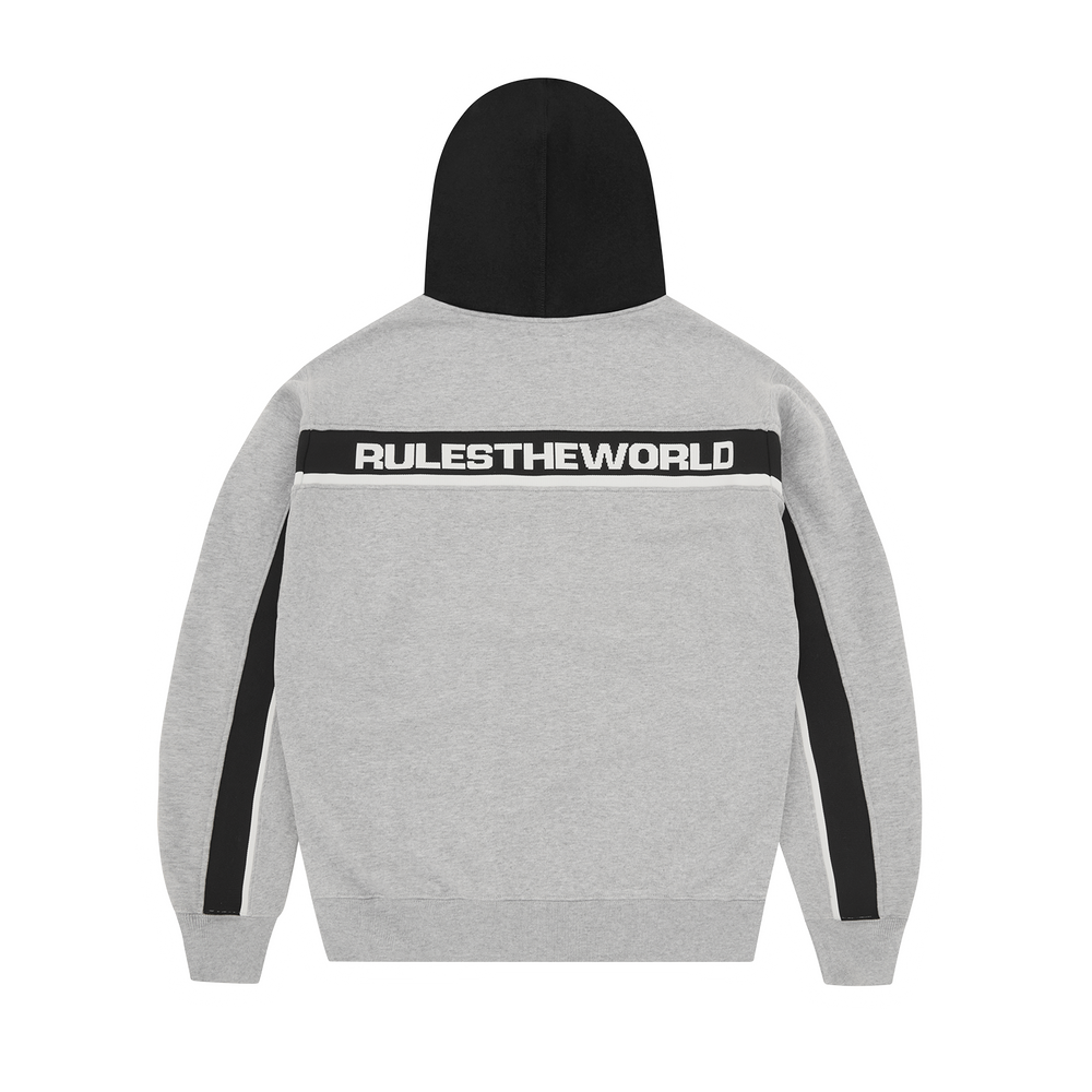 RIBBED SPORTEIZ ZIP HOODIE [HEATHER GREY]